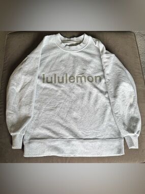 Lululemon Light Gray Logo Crewneck Sweatshirt